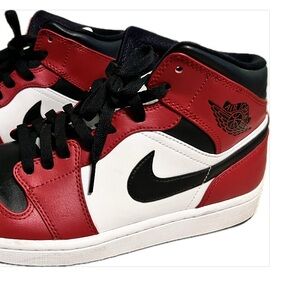 Red and Black High-Top Sneakers